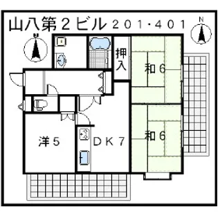 山八第2ビル【301号室】の間取り