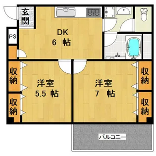 エスポワール大和【302号室】の間取り