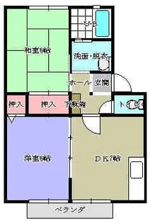 ヒューマンハイツ【202号室】の間取り