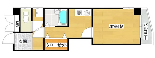 ピュア苦楽園【3-D号室】の間取り