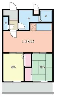 サンカープ花立花【302号室】の間取り
