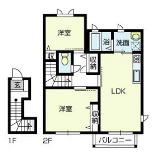 エスマール網掛【2階】の間取り