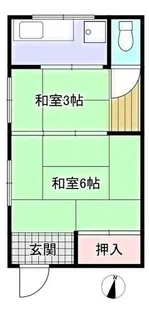 神若荘【302号室】の間取り