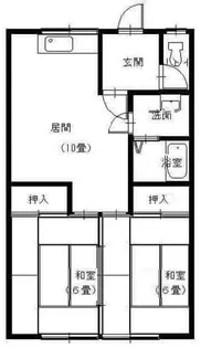 シーサイドアパート【203号室】の間取り