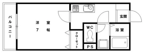 レンブランサ井上【B203号室】の間取り