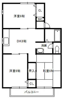 シャルム箕面【1階】の間取り