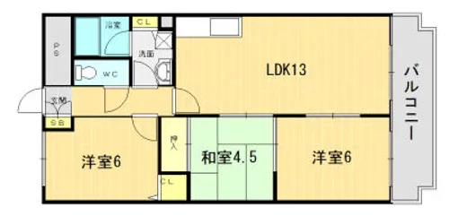グランドール鳥居【4階】の間取り