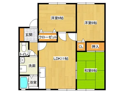 セジュール尾倉【1階】の間取り