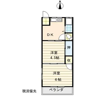 ラ・エスペランサ B棟【205号室】の間取り