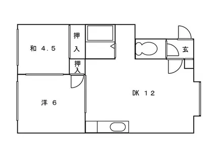サニーコート北郷【102号室】の間取り