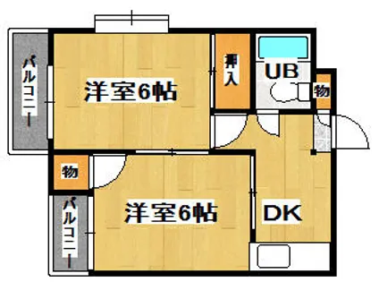 第一シャトレ筒井【101号室】の間取り
