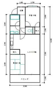 ハイライズナリタ【4階】の間取り