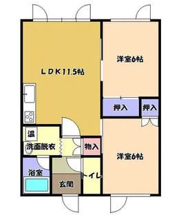 ハウスマリーナ【101号室】の間取り