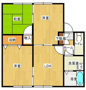 セジュールゆう【107号室】の間取り