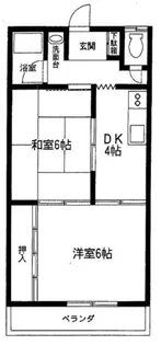 牛川グリーンハイツ【2B号室】の間取り