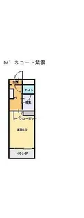 M’Sコート紫雲【2F号室】の間取り
