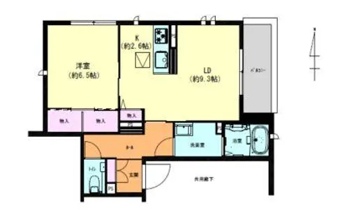 フォンテ逆瀬川【203号室】の間取り