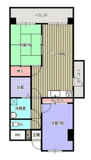 ビッグベアマンション【805号室】の間取り