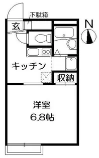 ハピネス水の坂【202号室】の間取り