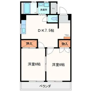 コーポ川原【5階】の間取り