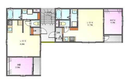 兵庫県姫路市神子岡前4丁目【アパート】の間取り