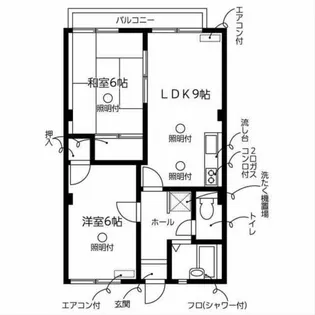 ユトリロ小浜町【102号室】の間取り