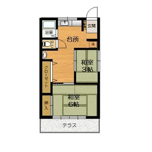 エバーグリーン大手【102号室】の間取り