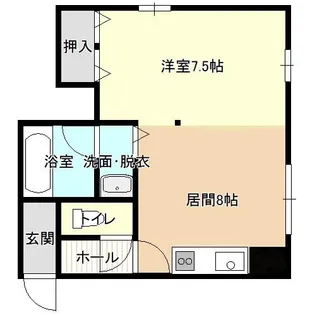 北海道札幌市豊平区中の島一条5丁目【アパート】の間取り