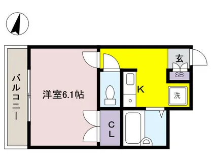 ジュネス芦屋【2階】の間取り