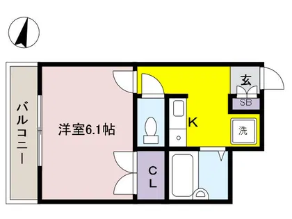 ジュネス芦屋【2階】の間取り