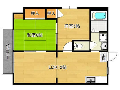ヒカハイム宝ヶ池【2階】の間取り