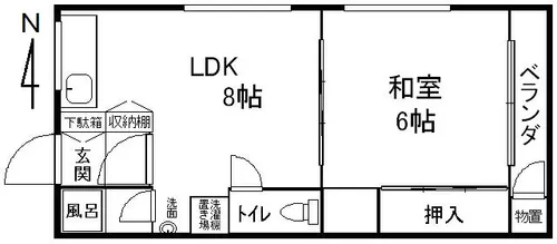 マンション幸【4階】の間取り