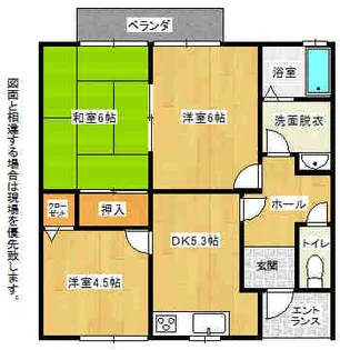 サンローズKE【201号室】の間取り