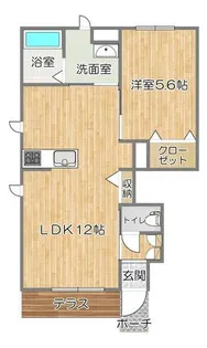 シャーメゾンライグラス【1階】の間取り