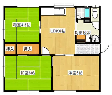 田隈スカイハイツ【2階】の間取り