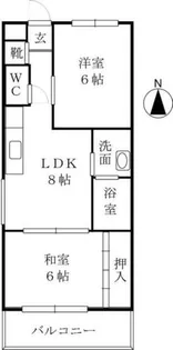 シャンボール朝日【8階】の間取り