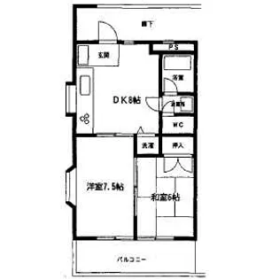 ハイツ宝2【203号室】の間取り