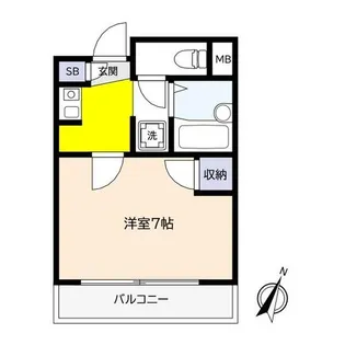 石岡第二マンション【1階】の間取り