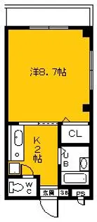 イシムラビル【203号室】の間取り