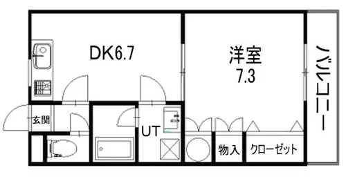 ハイツグリーンサイドⅢ【4階】の間取り