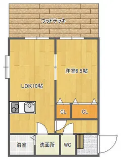 ボヌールメゾン【101号室】の間取り