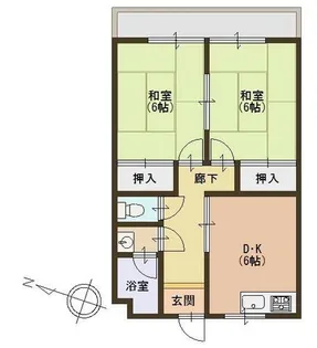 松井マンション【303号室】の間取り