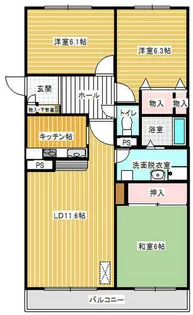 パシフィック共栄大通参番館【1093号室】の間取り