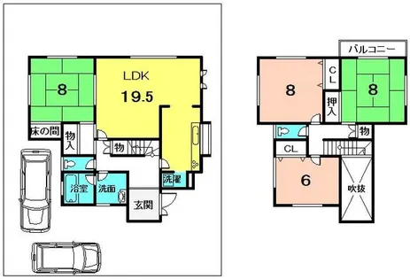 京都府宇治市広野町尖山【一戸建】の間取り