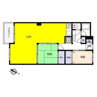 東山ハイツ【5階】の間取り