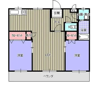 コーポES【C-302号室】の間取り