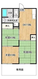 福岡県福岡市東区和白丘1丁目【アパート】の間取り