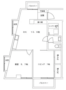 コーポ倉屋敷【201号室】の間取り