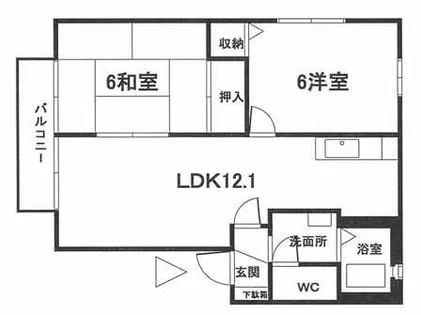 シャルマン・ヒロA棟【201号室】の間取り