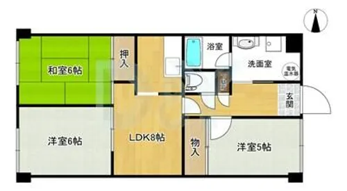 コトーハイツ伏見稲荷A棟【403号室】の間取り